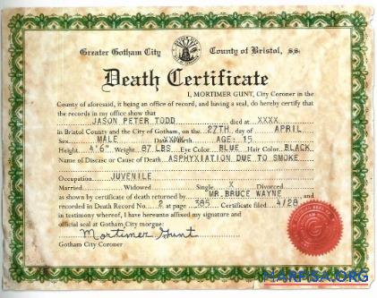 Blank England County of Bristol death certificate example